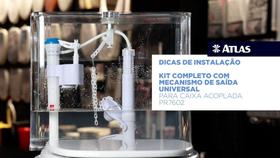 Kit completo com mecanismo de saída universal para caixa acoplada atlas