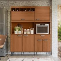 Kit Completo Compacta Dakota Armário de Cozinha Lukaliam Móveis 6 Portas 1 Gaveta e Adega Com Pés de Plástico Kit Completo Compacta Dakota Armário de Cozinha Lukaliam Móveis 6 Portas 1 Gaveta e Adega Com Pés de Plástico