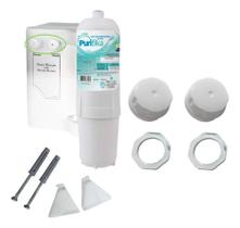 Kit Completo Compatível com Filtro, Suporte e Botões para Purificadores Soft Everest - Branco