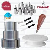 Kit Completo Confeitar Formas Espatulas Bailarina Saco Bicos