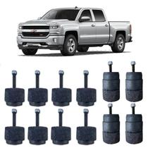 Kit Completo Coxim Cabine Carroceria 7cm Elevar Silverado