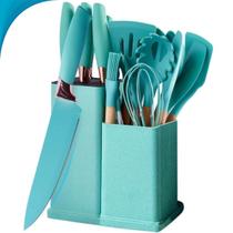 Kit Completo Cozinha Facas e Utensílios 19 Peças Preto Com Garantia Kit Completo Cozinha Facas e Utensílios 19 Peças Preto Com Garantia