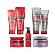 Kit Completo Cronograma Capilar Glow Expert e Cauterização dos Lisos Siàge Eudora