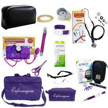 Kit Completo da Enfermagem Luxo Premium c/ Bolsa +Necessaire