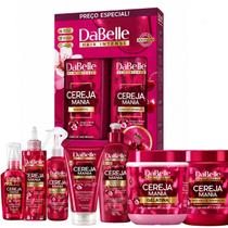 Kit Completo DaBelle Cereja Mania: Com Shampoo 410ml e Condicionador 175ml + Máscara 400g e Finalizadores Kit Completo DaBelle Cereja Mania: Com Shampoo 410ml e Condicionador 175ml + Máscara 400g e Finalizadores