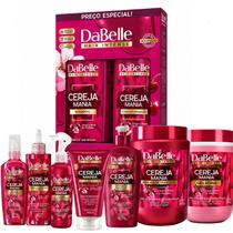 Kit Completo DaBelle Cereja Mania: Com Shampoo 410ml e Condicionador 175ml + Máscara 800g e Finalizadores