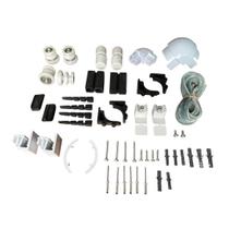 Kit Completo de Acessórios para Box de Vidro de Canto Compatível com Perfil de Alumínio Redondo Kit Completo de Acessórios para Box de Vidro de Canto Compatível com Perfil de Alumínio Redondo