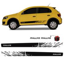 Kit Completo De Adesivo Faixa Lateral Gol Rallye G6 Preto