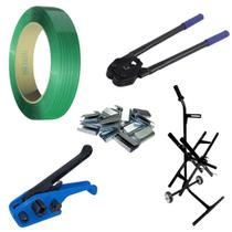 Kit Completo de Arqueção Esticador Selador Desbobinador Selo Fita Pet 16 Mm