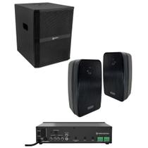 Kit Completo de Áudio Caixas de Som e Amplificador Taramps, Hayonik e Leson