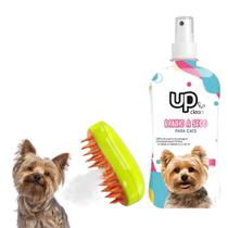 Kit Completo De Banho A Seco 500ml Up Clean E Escova A Vapor Tira Pelos Eletrica Para Cães Kit Completo De Banho A Seco 500ml Up Clean E Escova A Vapor Tira Pelos Eletrica Para Cães