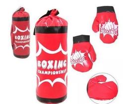 Kit Completo De Boxe Muay Thai Infantil Saco Pancadas E Luvas