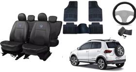 Kit Completo de Capas CrossFox 03-22 com Tapete e Volante Esportivo Kit Completo de Capas CrossFox 03-22 com Tapete e Volante Esportivo