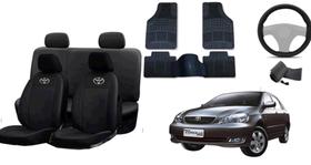 Kit Completo de Capas para Corolla 03-08 com Tapetes e Volante