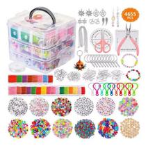 Kit Completo de Contas para Fazer Pulseiras e Joias