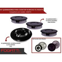 Kit completo de Espalhadores e Queimadores Sabaf para Cooktop de 4 Bocas TC