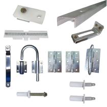 Kit completo de Ferragens para porta camarão alumínio natural Kit completo de Ferragens para porta camarão alumínio natural