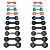 Kit Completo de Halteres Emborrachados - Pares de 1 a 10 Kg Kit Completo de Halteres Emborrachados - Pares de 1 a 10 Kg