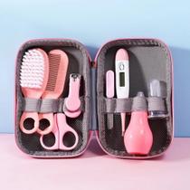 Kit Completo De Higiene Do Bebê Com Estojo Rosa Ou Azul Kit Completo De Higiene Do Bebê Com Estojo Rosa Ou Azul