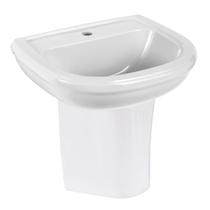 Kit Completo de Lavatório 53x44cm com Coluna Suspensa Sabatini Branco - ICASA Kit Completo de Lavatório 53x44cm com Coluna Suspensa Sabatini Branco - ICASA