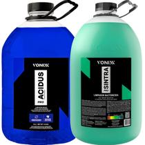 Kit Completo de Limpeza Automotiva Acidus e Sintra Pro Vonixx Limpeza Ácida e Alcalina para Rodas, Plásticos e Chassi