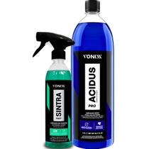 Kit Completo de Limpeza Automotiva Acidus e Sintra Vonixx Limpeza Ácida e Alcalina para Rodas, Plásticos e Chassi