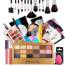 Kit Completo De Maquiagem Ruby Rose Liptint + Sombras Bz75-2 - Pele Branca