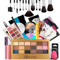 Kit Completo De Maquiagem Ruby Rose Liptint + Sombras Bz75-2 - Pele Branca