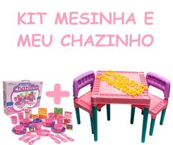 Kit Completo de Meu Chazinho e Mesinha Tritec Rosa