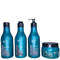 Kit completo de tratamento para Cabelo com Caspa, Ponta Seca, Oleosos e Mistos WF RECUPPER 1.150ml