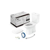Kit Completo Debba Square Bacia Com Caixa Acoplada + Acessórios De Instalação + Assento Soft Close - Roca Louças