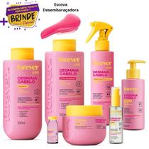 Kit Completo Desmaia Cabelo Shampoo e Condicionador 250ml Forever Liss
