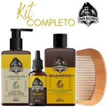 Kit Completo Don Alcides Cuidados Barba E Cabelo Premium