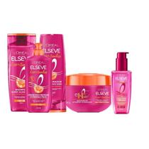 Kit Completo Elseve Liso dos Sonhos AHA - Shampoo + Condicionador + Máscara Capilar + Creme para Pentear + Sérum Leave-In