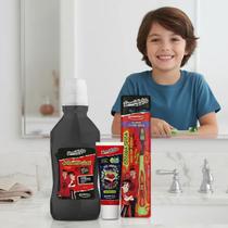 Kit Completo Enaldinho Higiene Escova Gel dental e Enxaguante bucal Preto