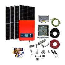 Kit completo Energia Solar ON Grid 545w Bifacial, 500Kwh/Mês-JA Solar Premium c/ instalação inclusa