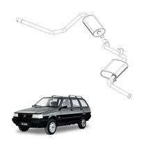 Kit Completo Escapamento Elba 1.5 e 1.5 IE 1992 a 1996 Oval