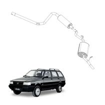 Kit Completo Escapamento Elba 1.6 1990 e 1996 Aço Opcional