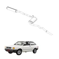 Kit Completo Escapamento Gol 1.8 G1 1988 a 1990 1991 Aço