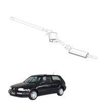 Kit Completo Escapamento Golf 2.0 GLX GTI 1995 e 1996 Aço Op