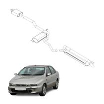 Kit Completo Escapamento Marea 1.8 MPI 16V 1999 a 2007 Aço