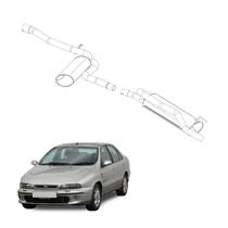 Kit Completo Escapamento Marea 2.0 e 2.4 20V 1999 a 2007 Aço