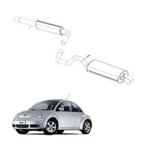 Kit Completo Escapamento New Beetle 2.0 MI 1999 a 2010 Aço