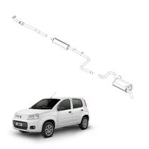 Kit Completo Escapamento Uno 1.0 8V EVO 2015 em Diante Aço Kit Completo Escapamento Uno 1.0 8V EVO 2015 em Diante Aço