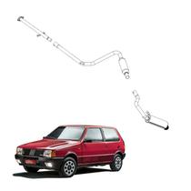 Kit Completo Escapamento Uno 1.5 R 1987 a 1989 Opcional Espo