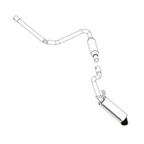 Kit Completo Escapamento Uno Smart Young 1997 a 2001 Mille