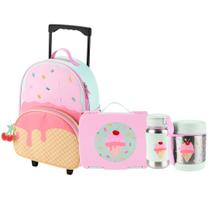 Kit Completo Escolar com Mala de Rodinha Spark Style Sorvete Skip Hop Kit Completo Escolar com Mala de Rodinha Spark Style Sorvete Skip Hop