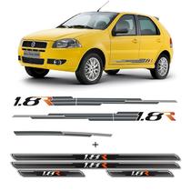 Kit Completo Faixa Fiat Palio 1.8 R 2008 + Soleira Protetora