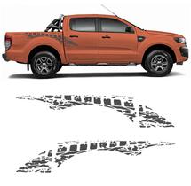 Kit Completo Faixa Lateral Ford Ranger Sportrac 2018 Grafite