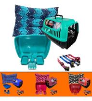 Kit Completo Gato Caixa Transporte Areia Colchonete Premium